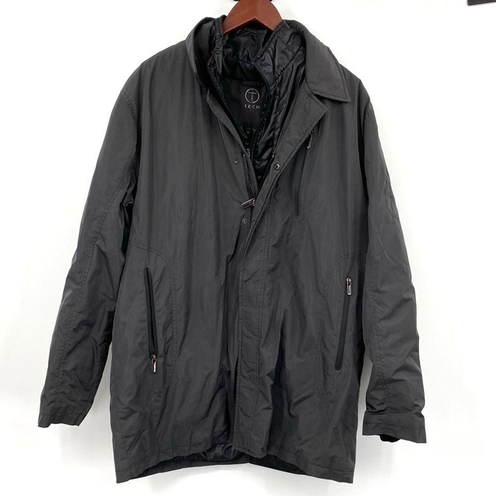 Tech by Tumi Men’s Dark‎ Gray Long Jacket Size XL Windstopper Coat